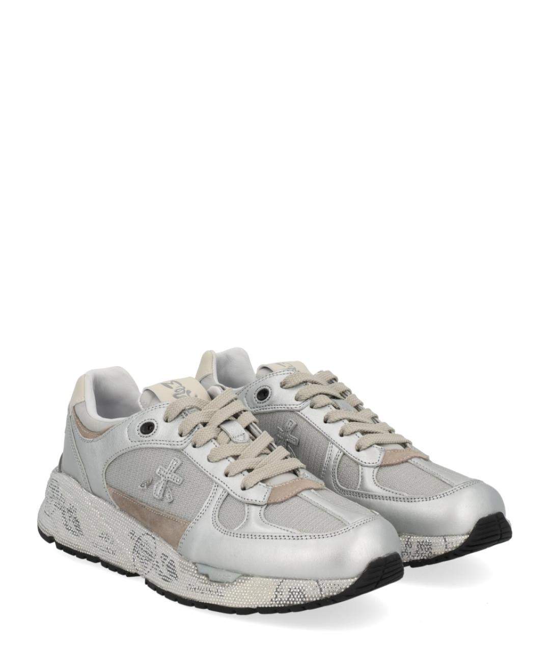PREMIATA Серебряные синтетические кроссовки, фото 2