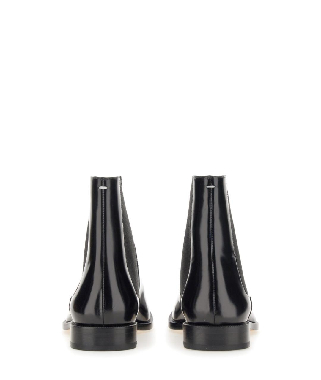 MAISON MARGIELA Черные кожаные высокие ботинки, фото 5