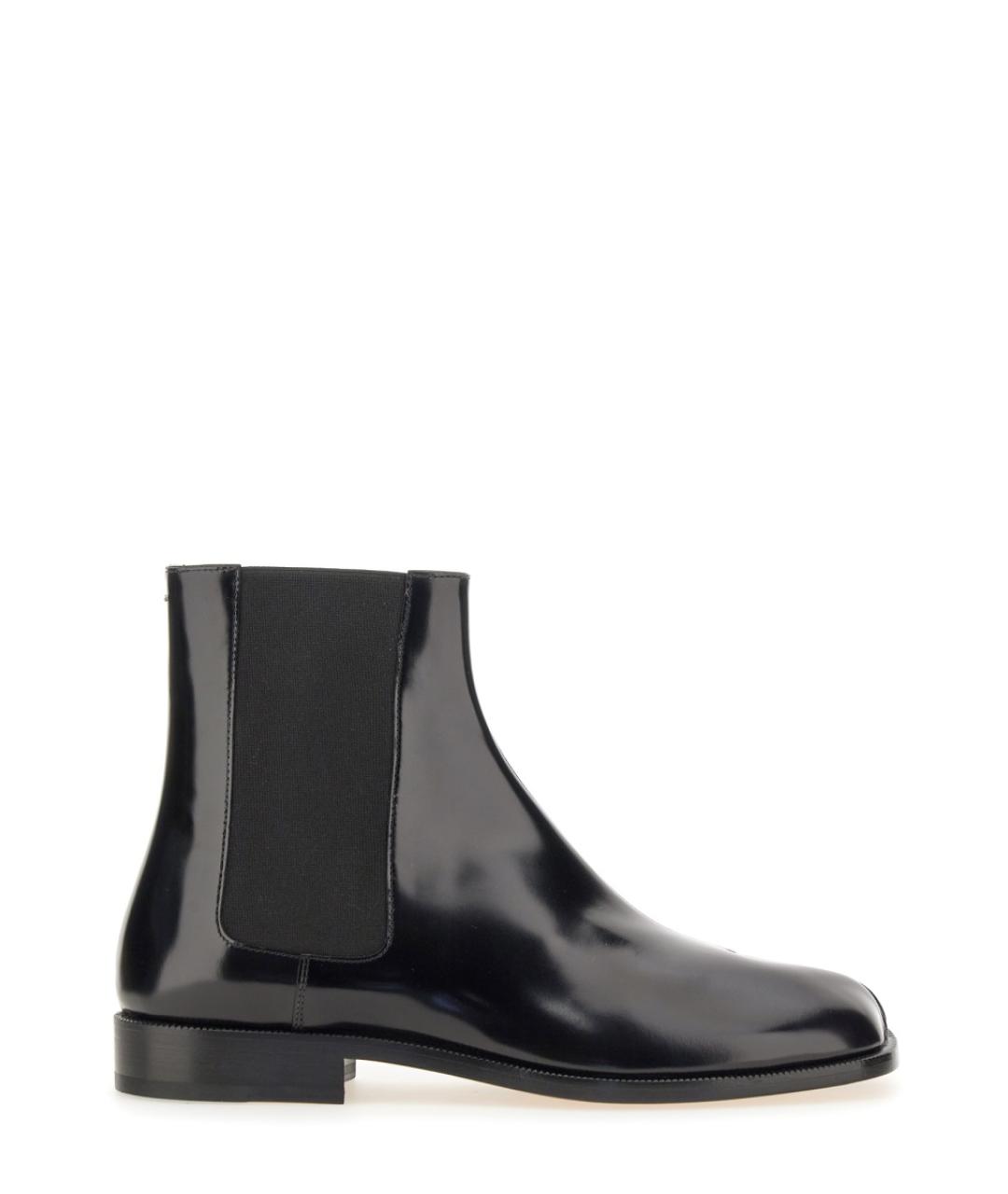 MAISON MARGIELA Черные кожаные высокие ботинки, фото 1