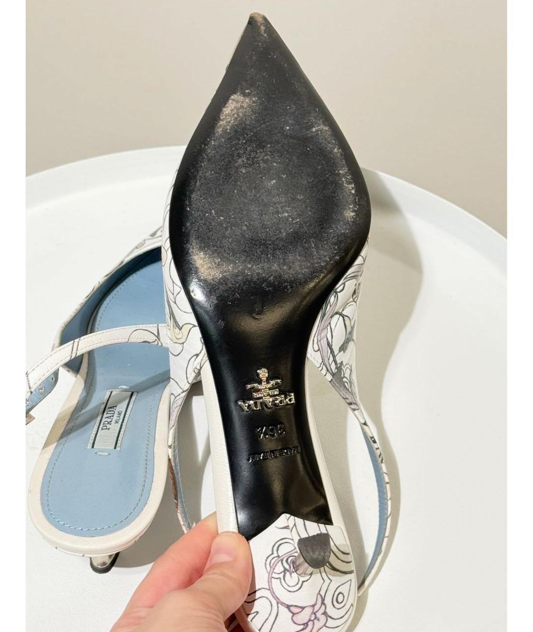 PRADA Мульти кожаные лодочки на низком каблуке, фото 6