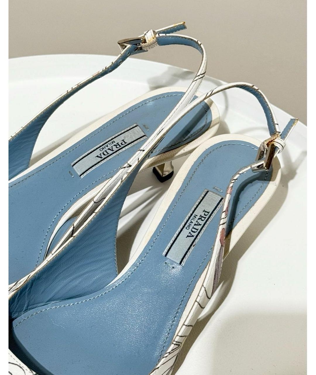 PRADA Мульти кожаные лодочки на низком каблуке, фото 3