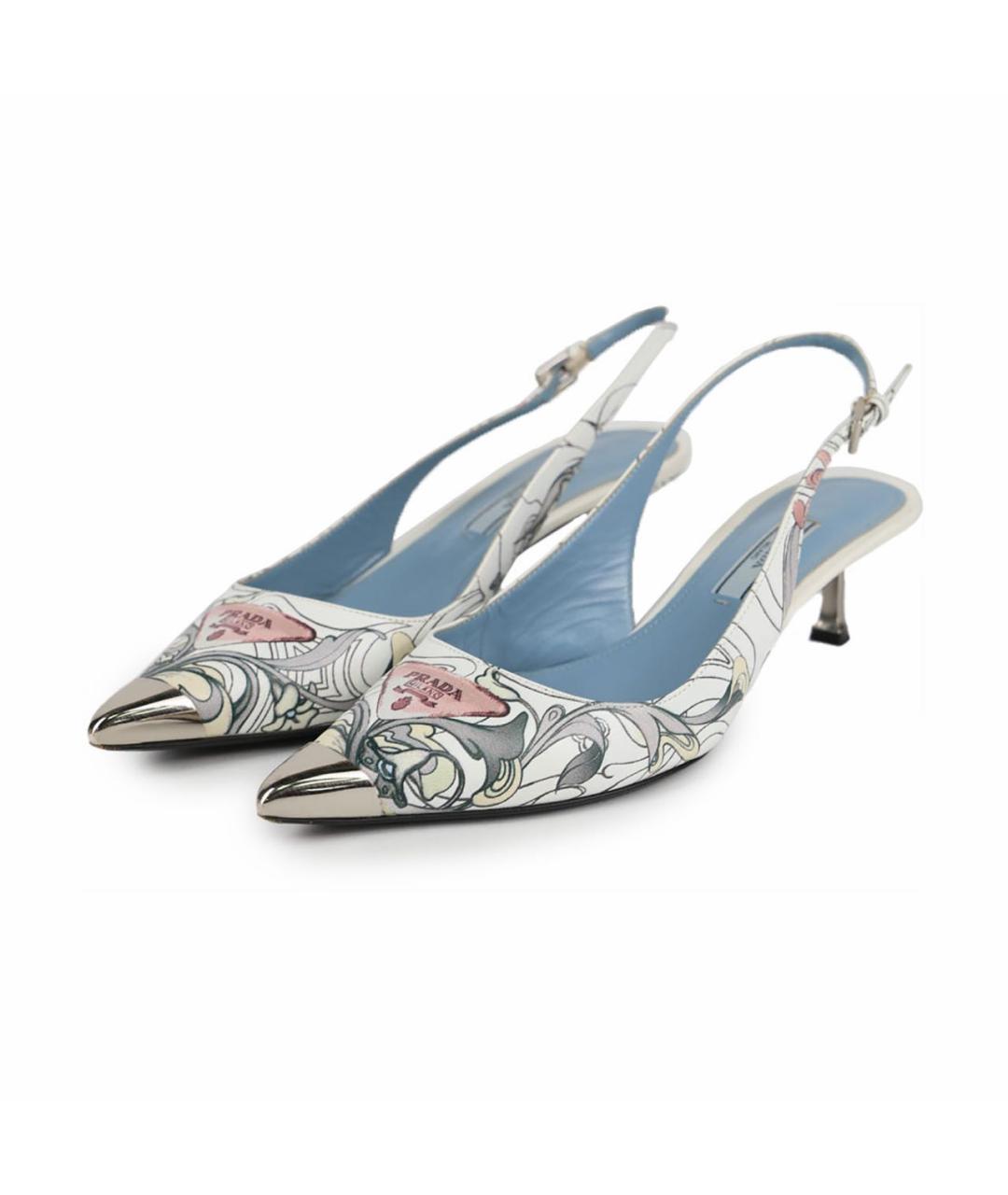 PRADA Мульти кожаные лодочки на низком каблуке, фото 2