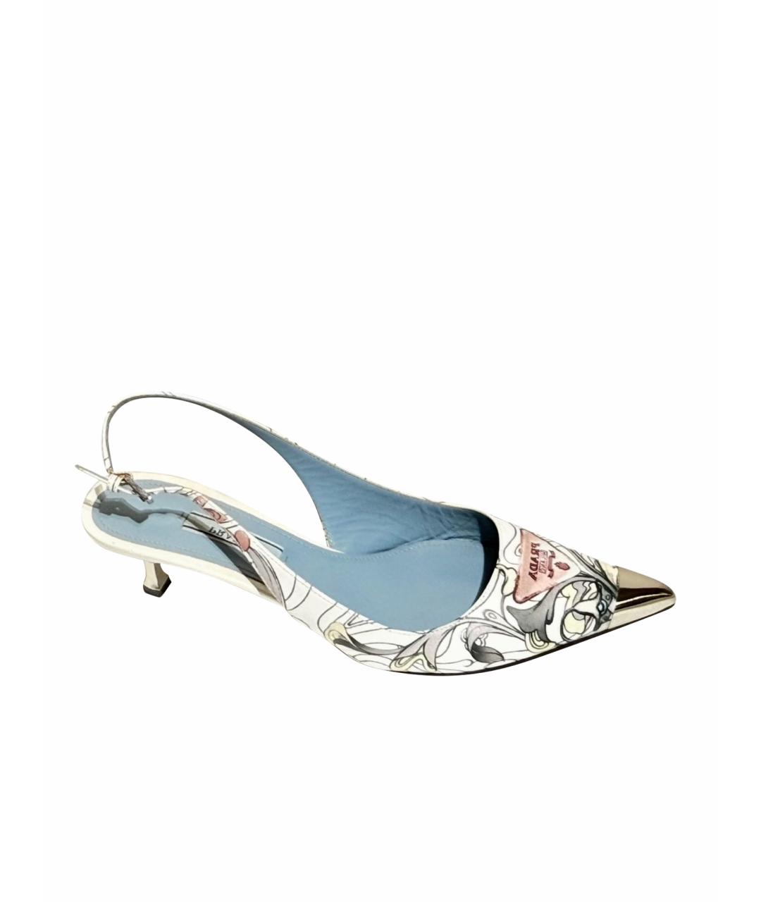 PRADA Мульти кожаные лодочки на низком каблуке, фото 1