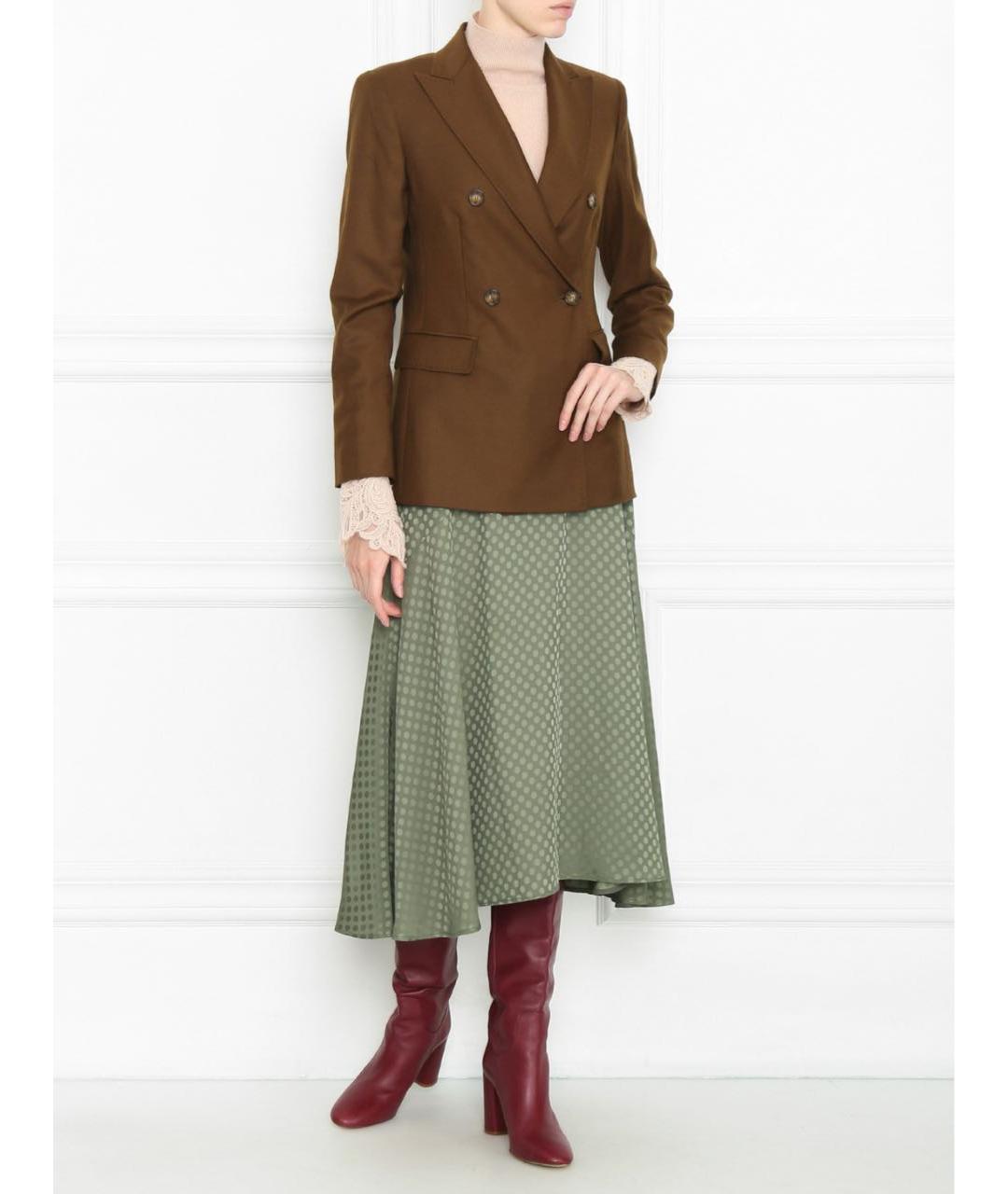 MAX MARA Коричневый шерстяной жакет/пиджак, фото 5