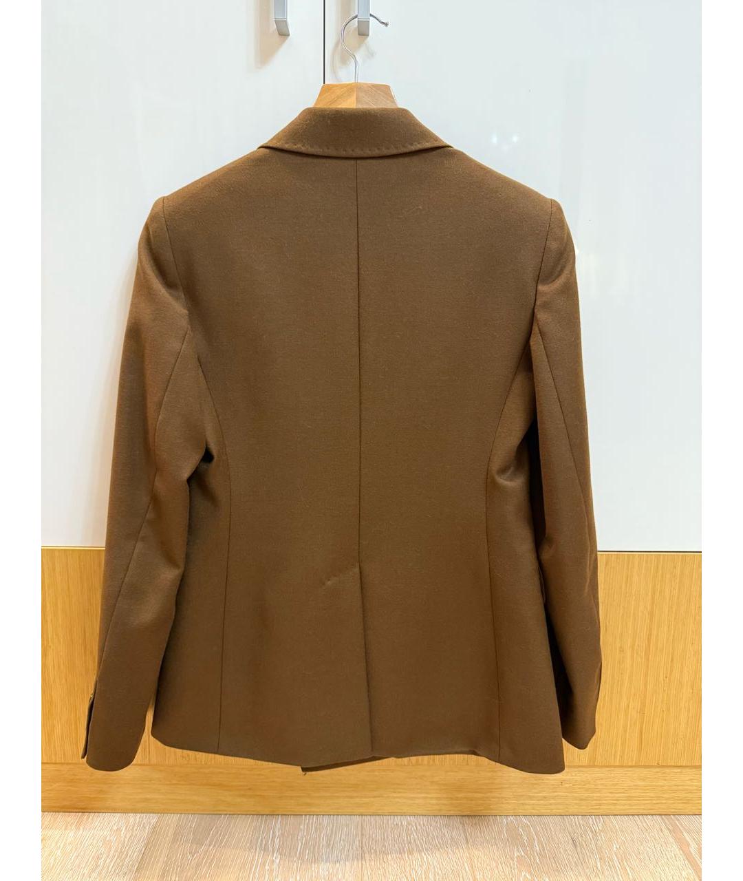 MAX MARA Коричневый шерстяной жакет/пиджак, фото 7