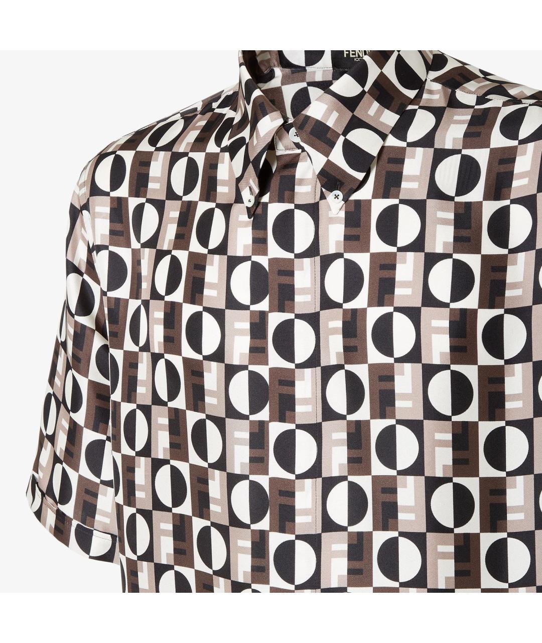 FENDI Мульти шелковая кэжуал рубашка, фото 3