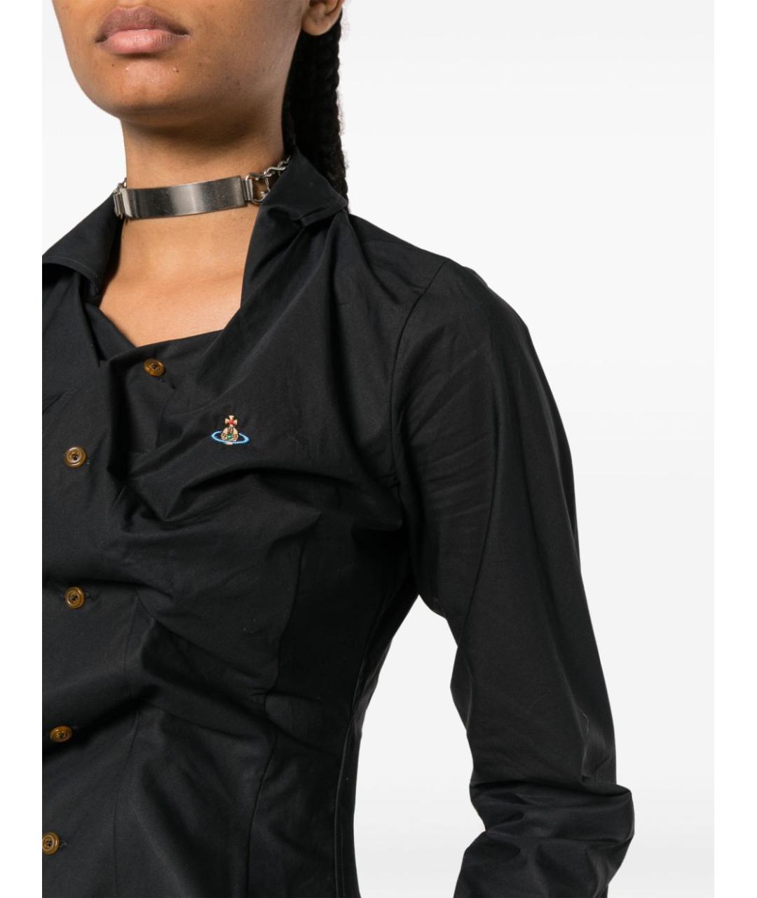 VIVIENNE WESTWOOD Черная хлопковая рубашка, фото 5