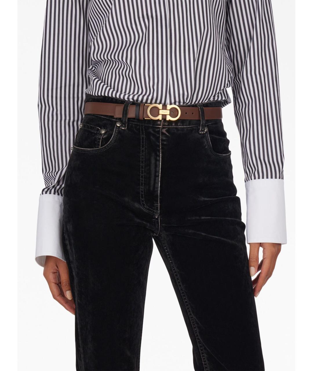 FERRAGAMO Коричневый кожаный ремень, фото 3