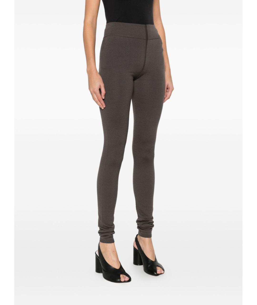 RICK OWENS Серые леггинсы и велосипедки, фото 5