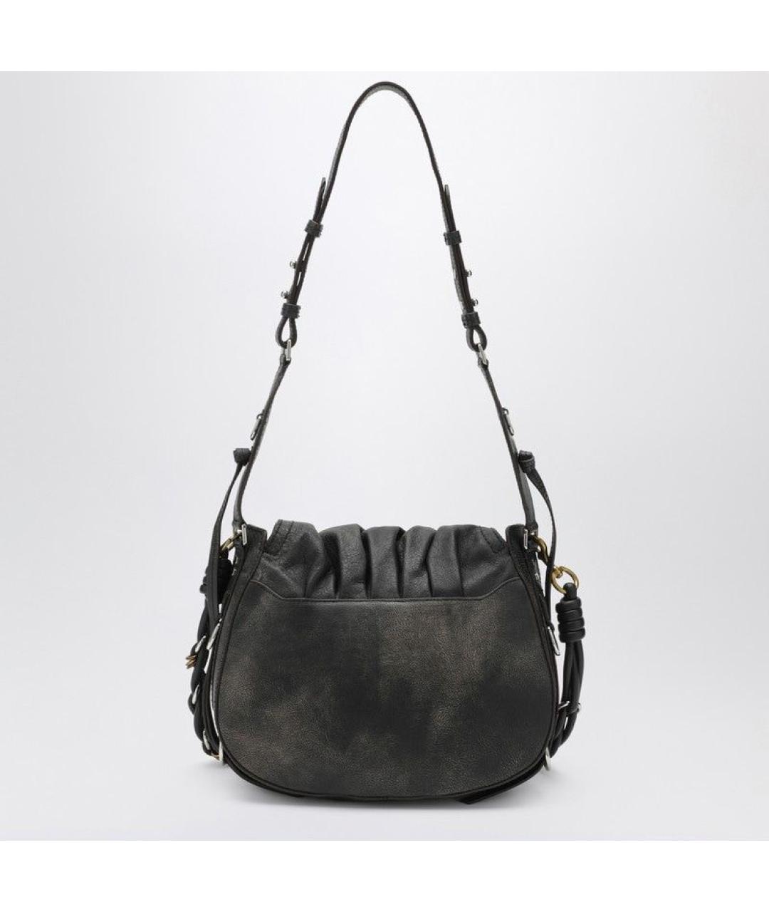 ISABEL MARANT Черная кожаная сумка через плечо, фото 2