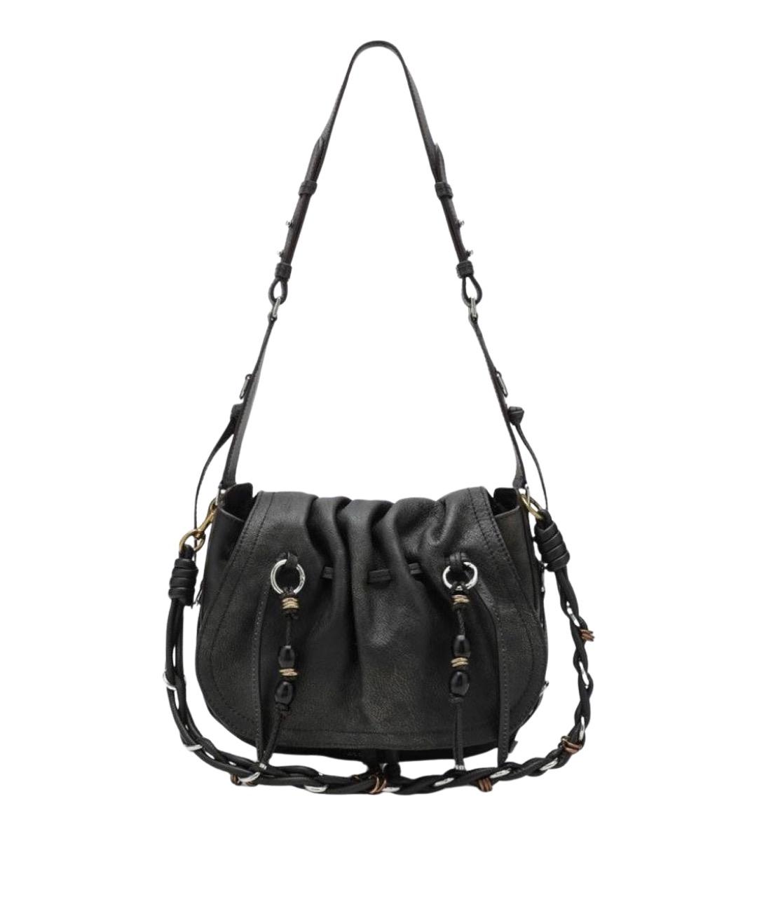 ISABEL MARANT Черная кожаная сумка через плечо, фото 1