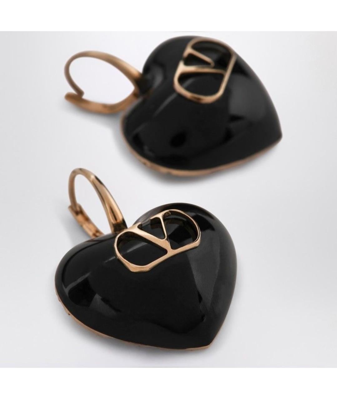 VALENTINO Черные металлические серьги, фото 2
