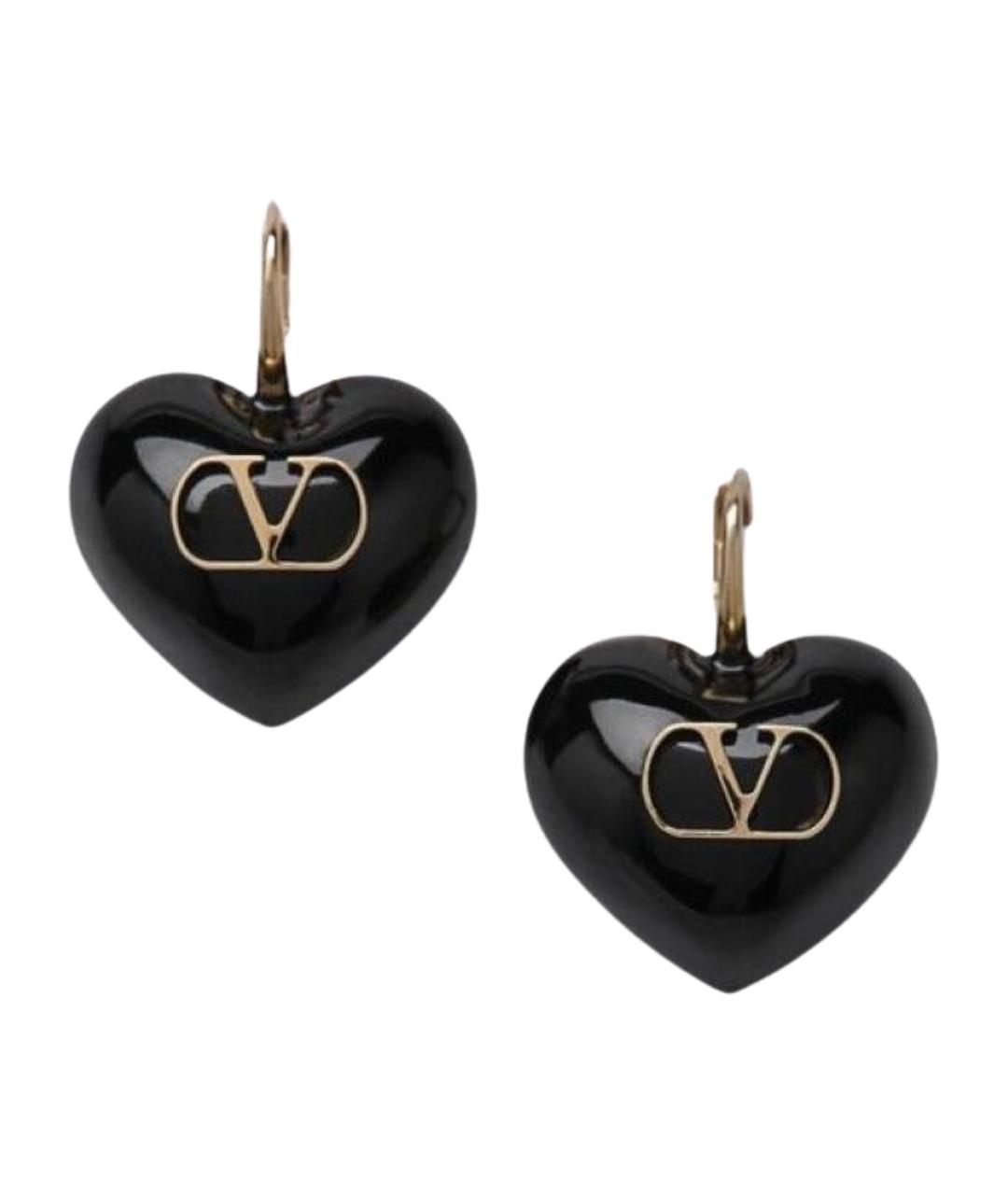 VALENTINO Черные металлические серьги, фото 1