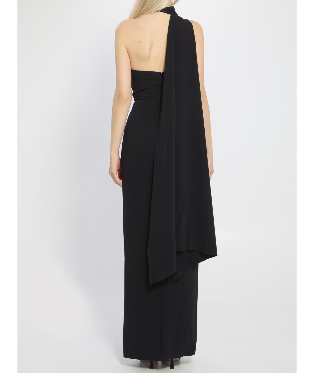 SOLACE LONDON Черное полиэстеровое вечернее платье, фото 4