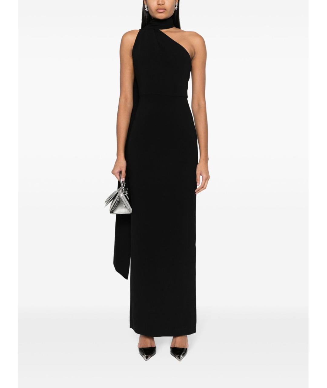 SOLACE LONDON Черное полиэстеровое вечернее платье, фото 5
