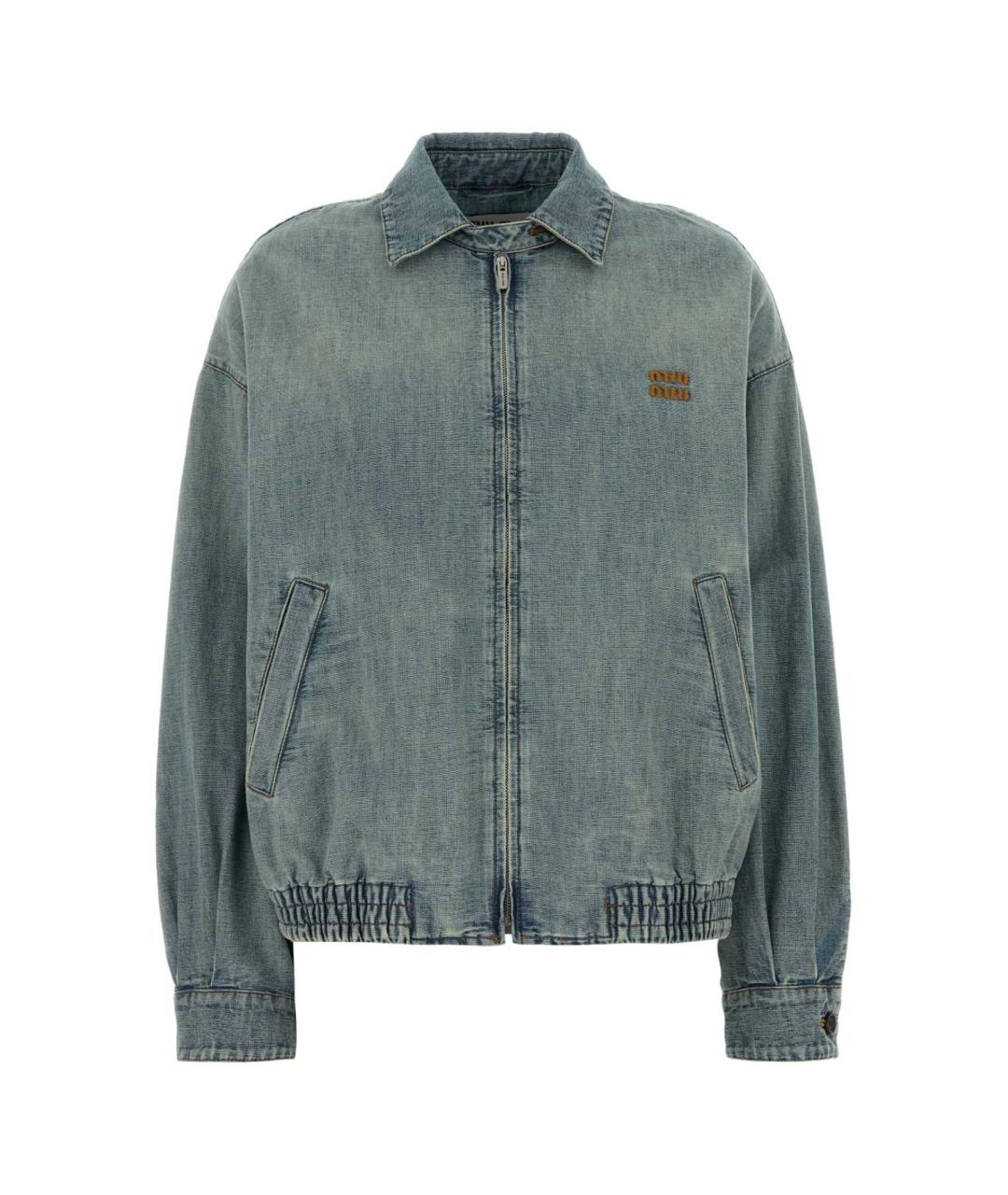 MIU MIU Синяя хлопковая куртка, фото 1