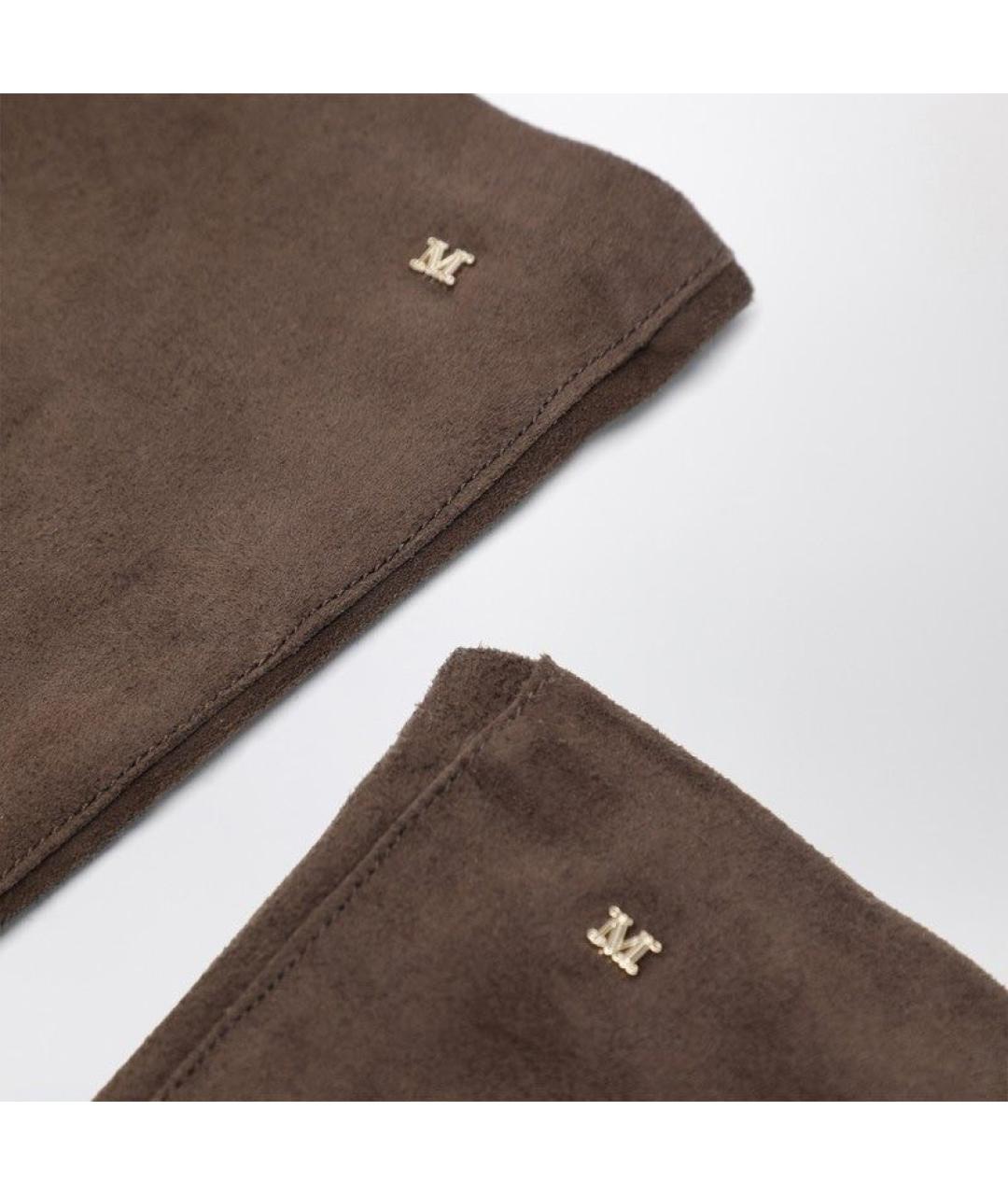 MAX MARA Коричневые перчатки, фото 2