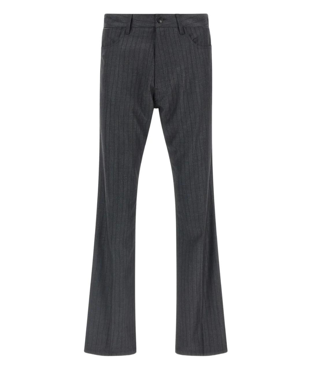 BALENCIAGA Серые хлопковые повседневные брюки, фото 1