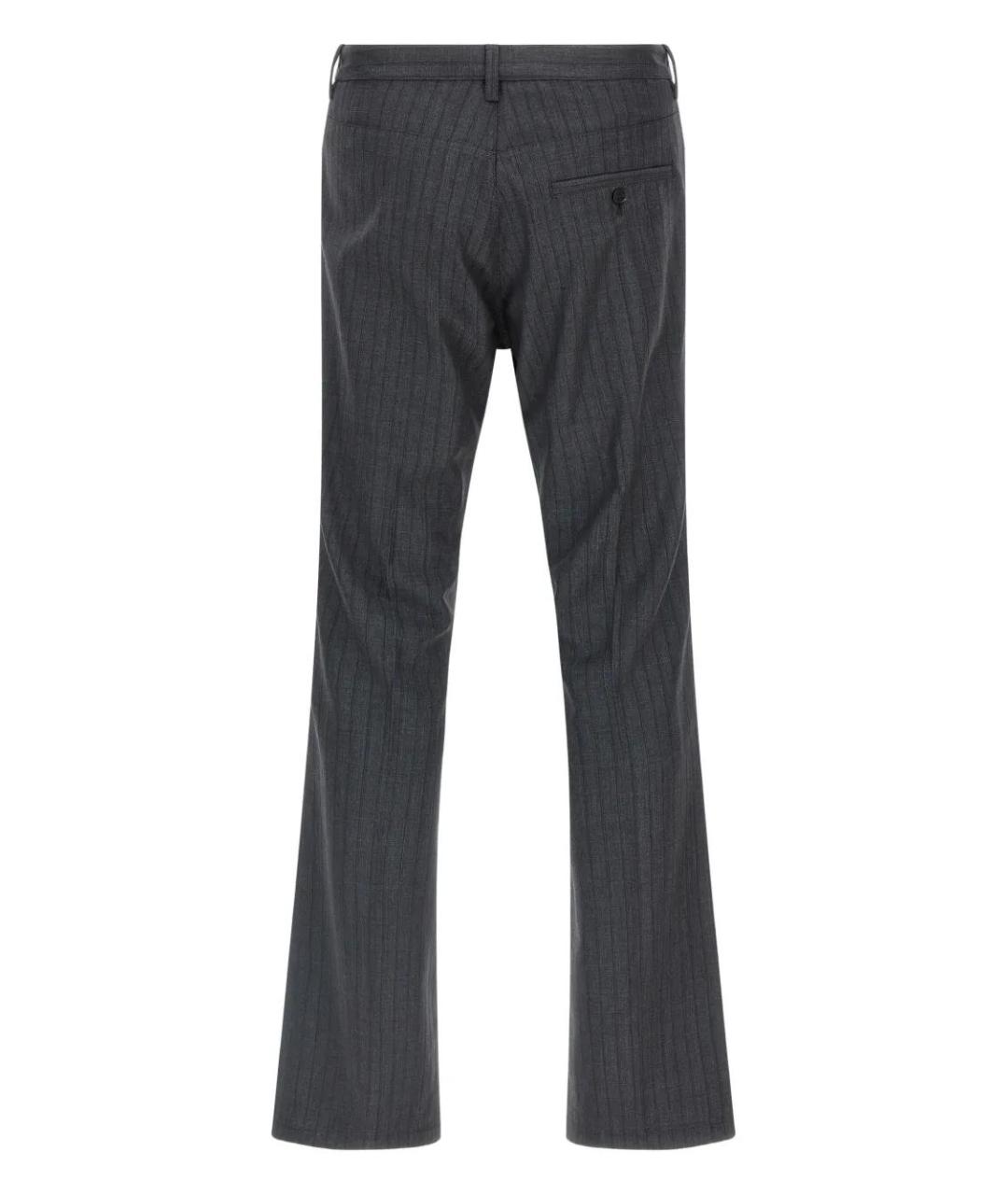 BALENCIAGA Серые хлопковые повседневные брюки, фото 2