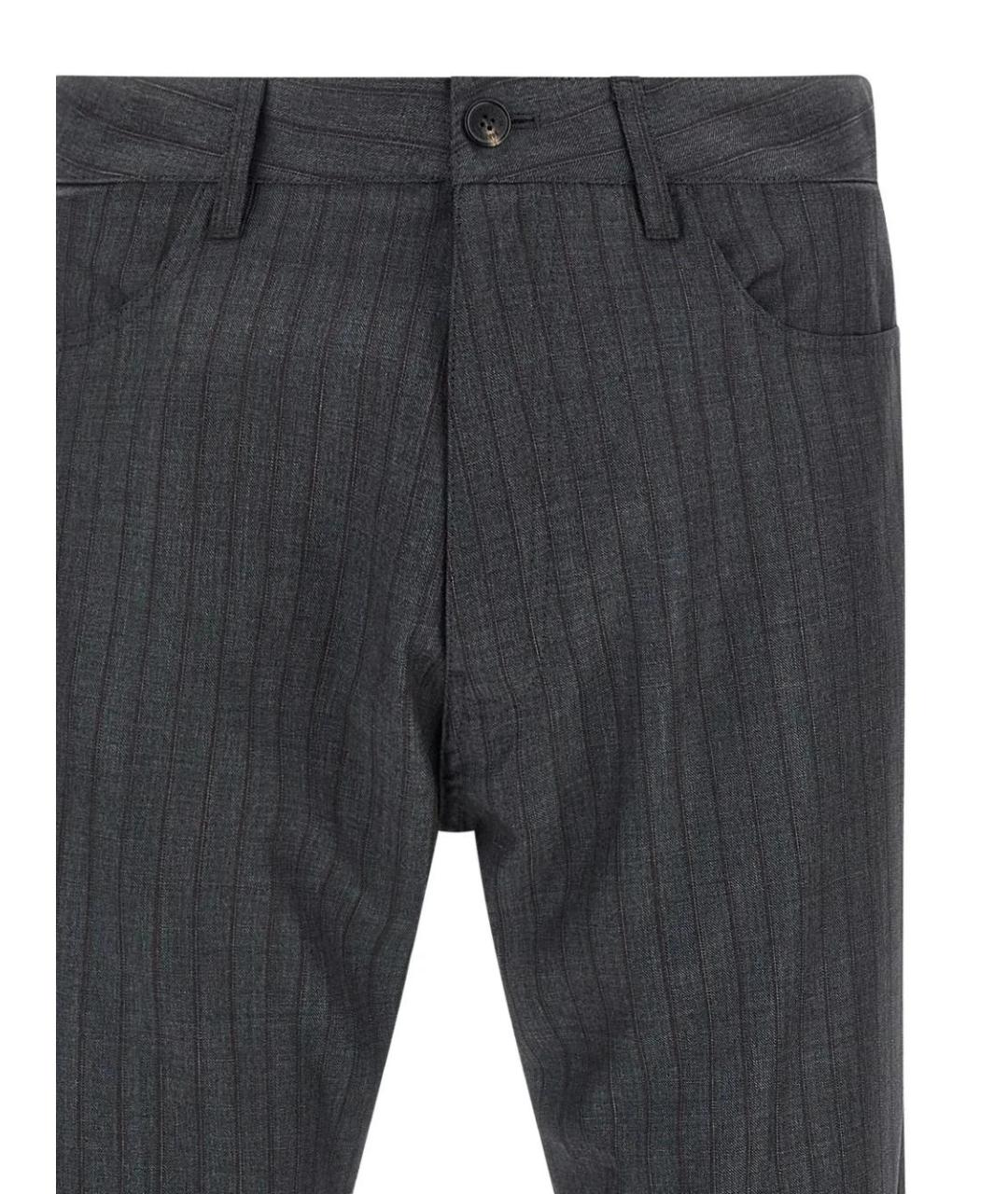 BALENCIAGA Серые хлопковые повседневные брюки, фото 4