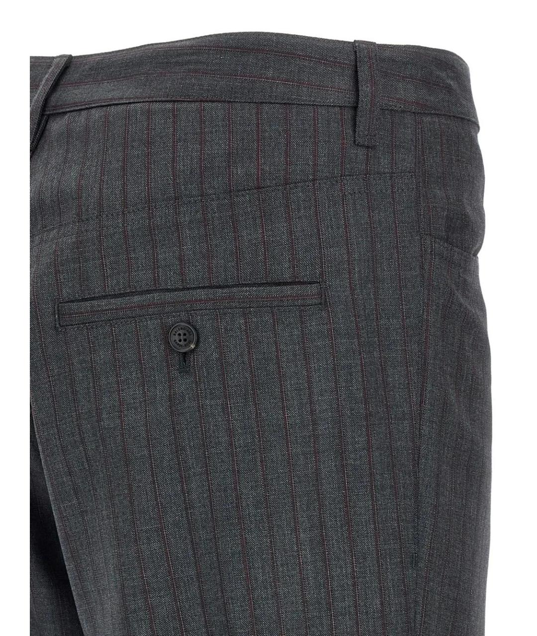 BALENCIAGA Серые хлопковые повседневные брюки, фото 3