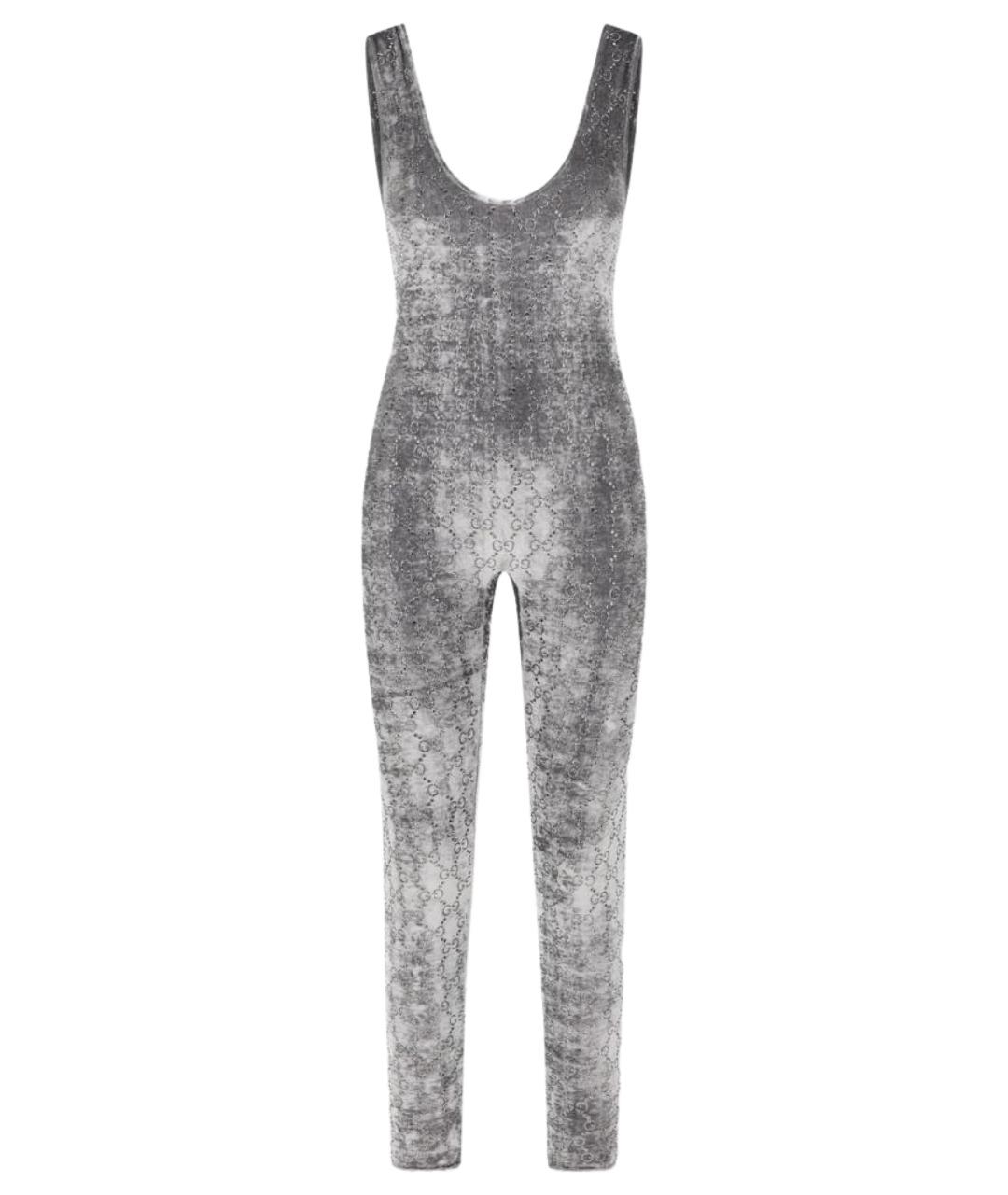 GUCCI Серый вискозный комбинезон, фото 1