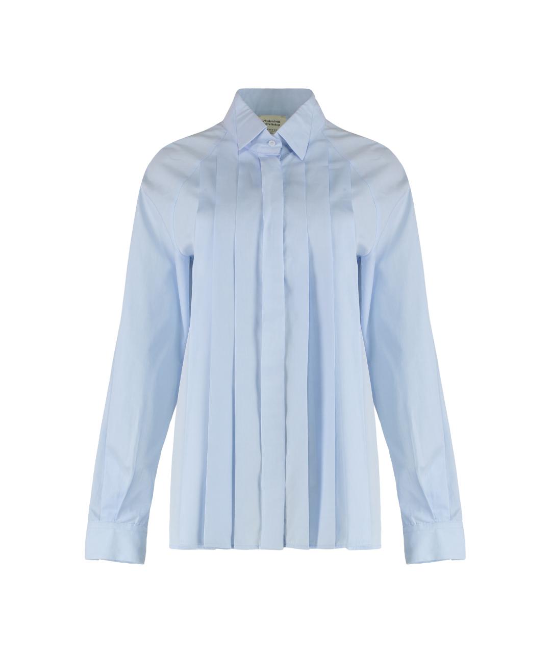 WEEKEND MAX MARA Голубая хлопковая рубашка, фото 1