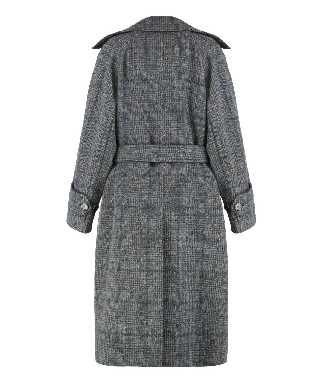 WEEKEND MAX MARA Серое шерстяное пальто, фото 2