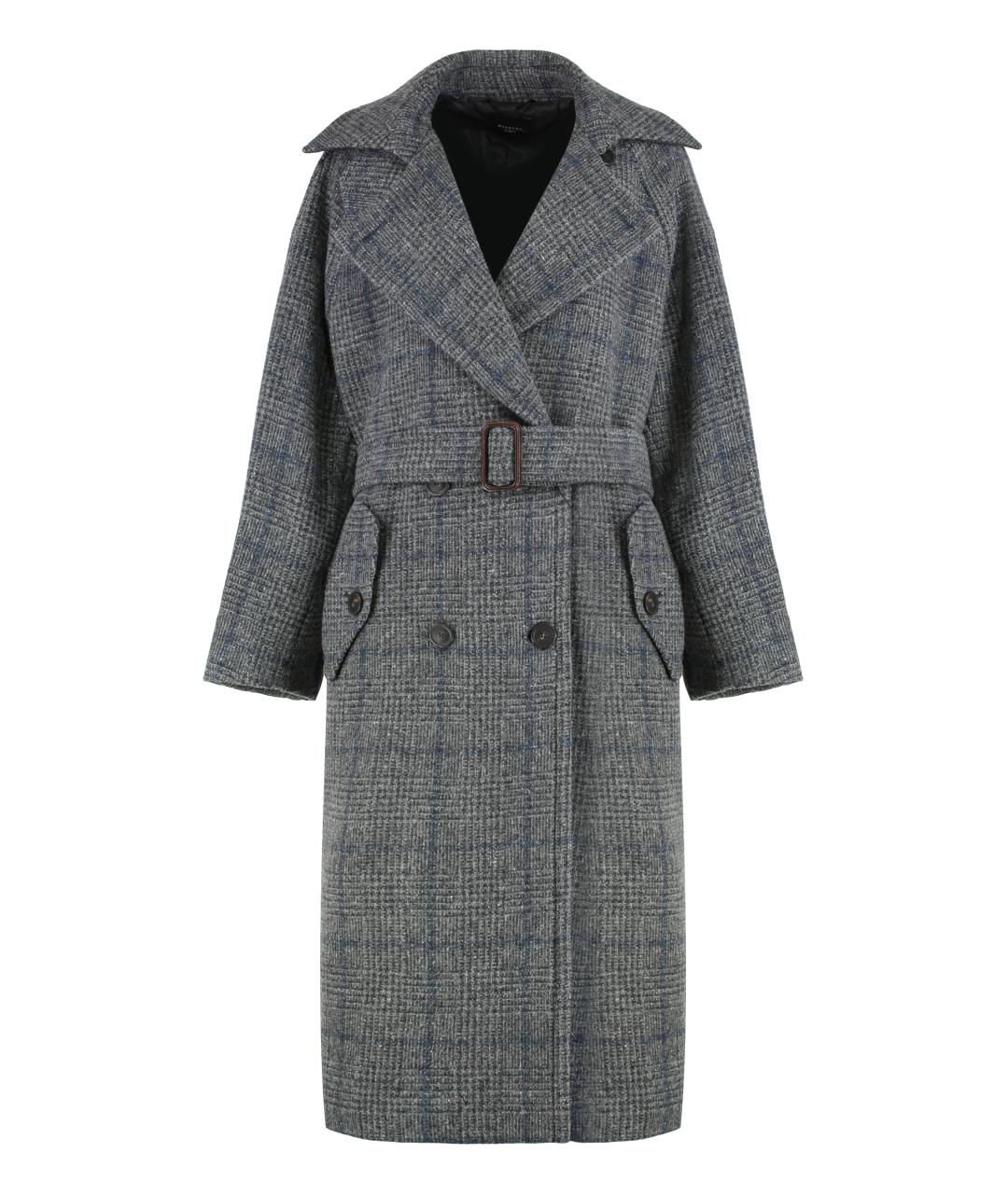 WEEKEND MAX MARA Серое шерстяное пальто, фото 1