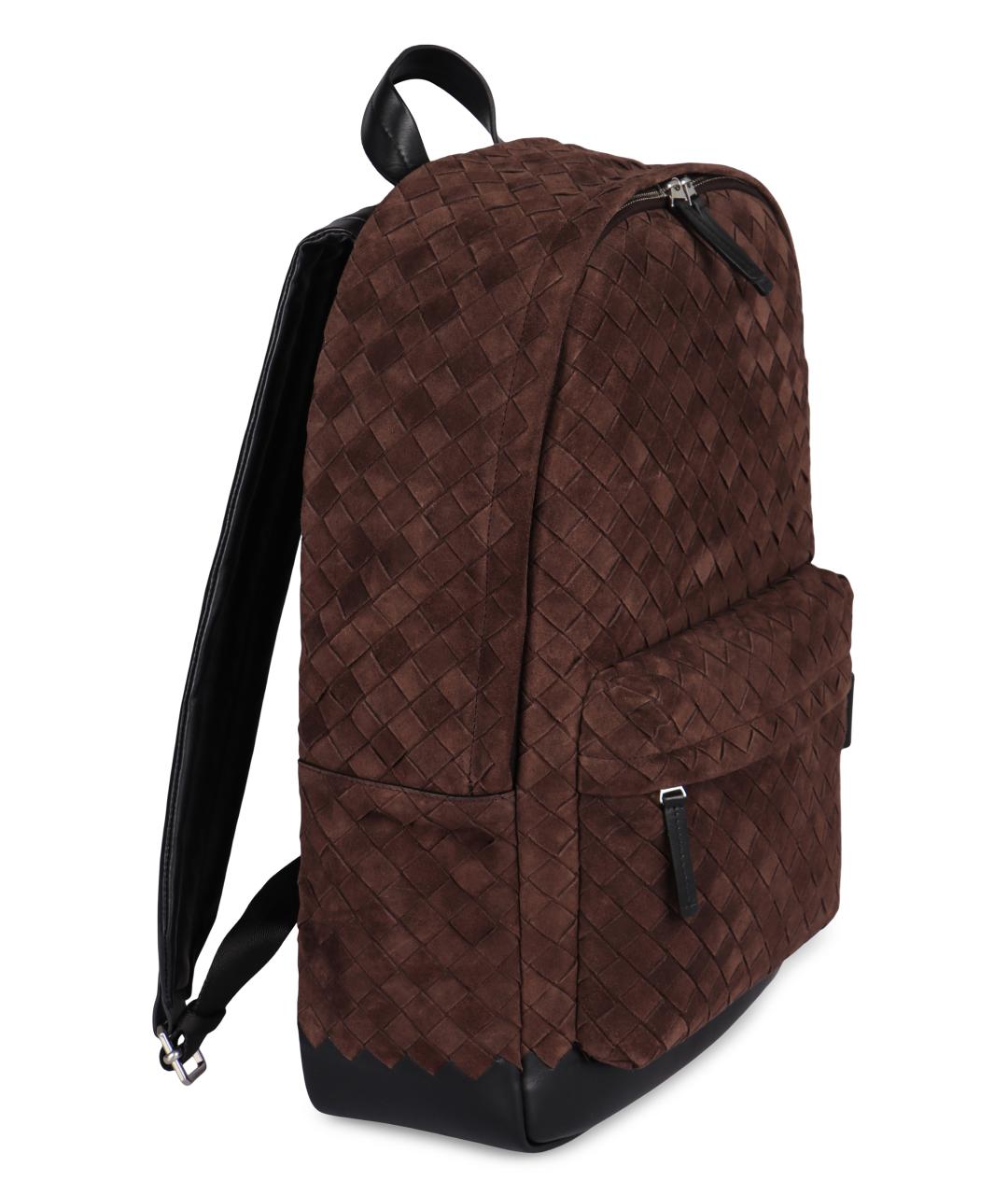 BOTTEGA VENETA Коричневый замшевый рюкзак, фото 3