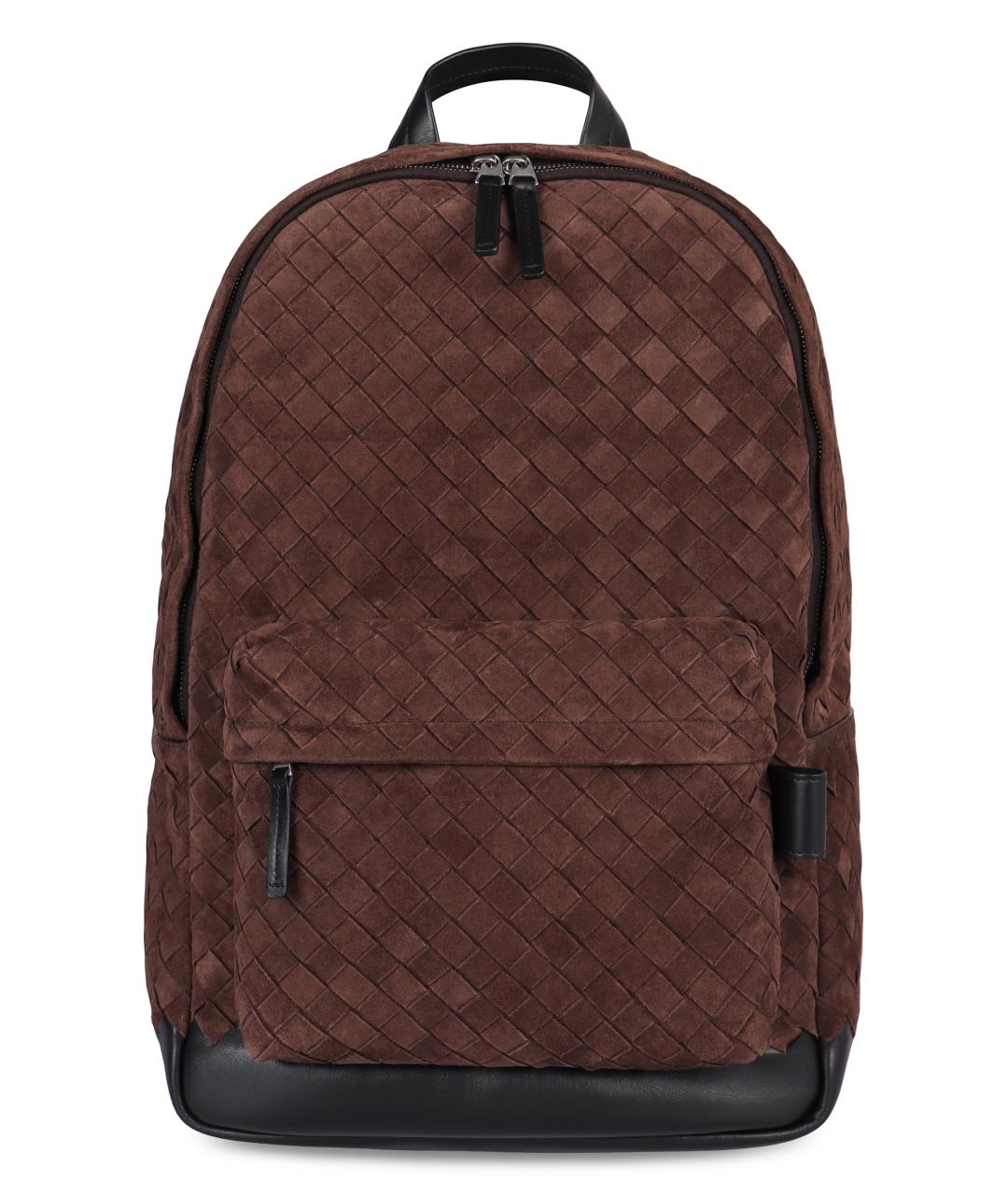 BOTTEGA VENETA Коричневый замшевый рюкзак, фото 1