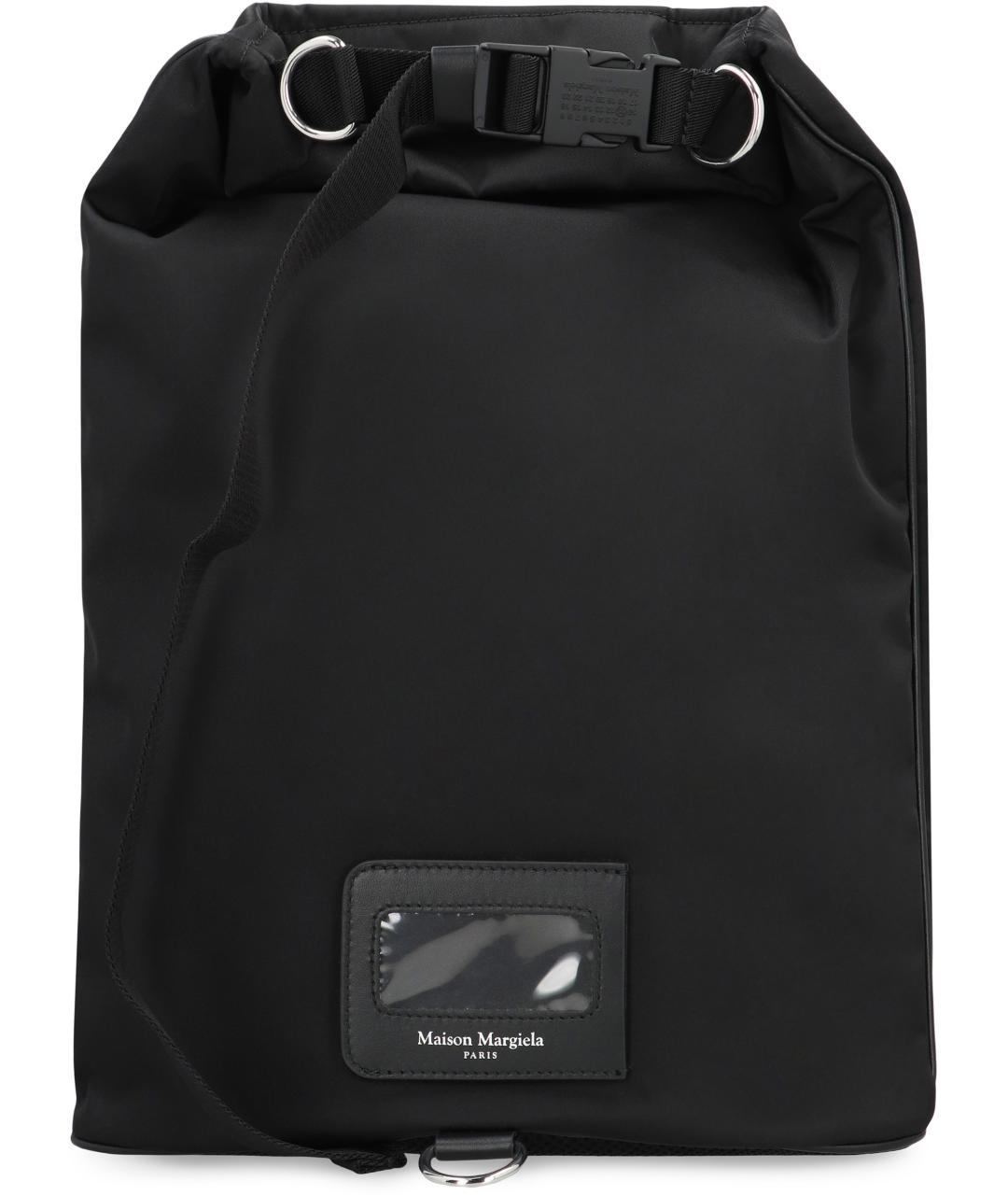 MAISON MARGIELA Черный синтетический рюкзак, фото 5