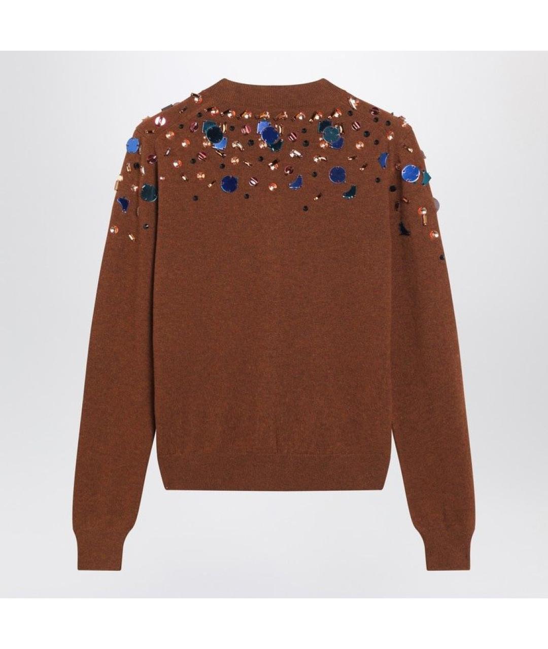 FENDI Коричневый шерстяной кардиган, фото 2