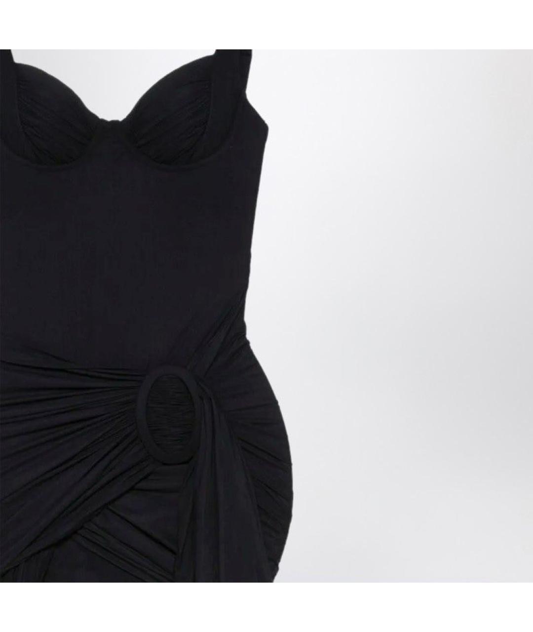 BALENCIAGA Черное хлопковое коктейльное платье, фото 2