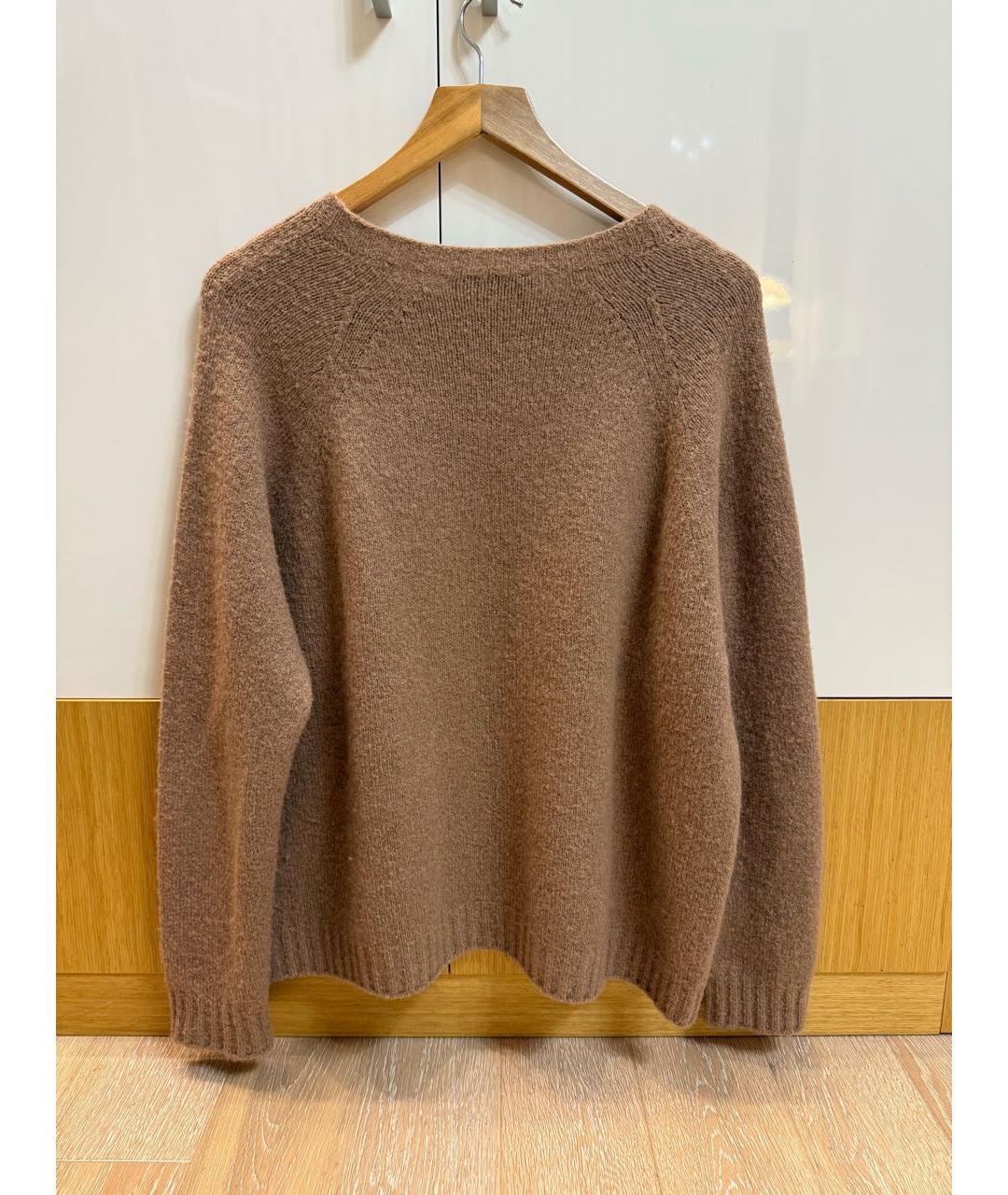 MAX MARA Бежевый шерстяной джемпер / свитер, фото 8