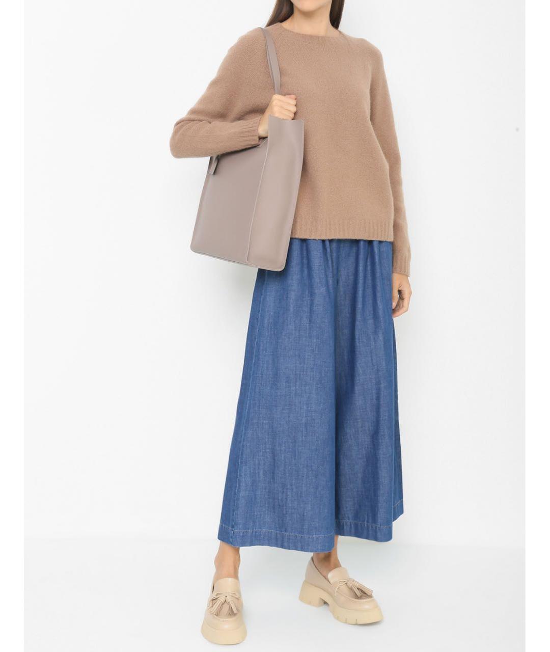 MAX MARA Бежевый шерстяной джемпер / свитер, фото 5