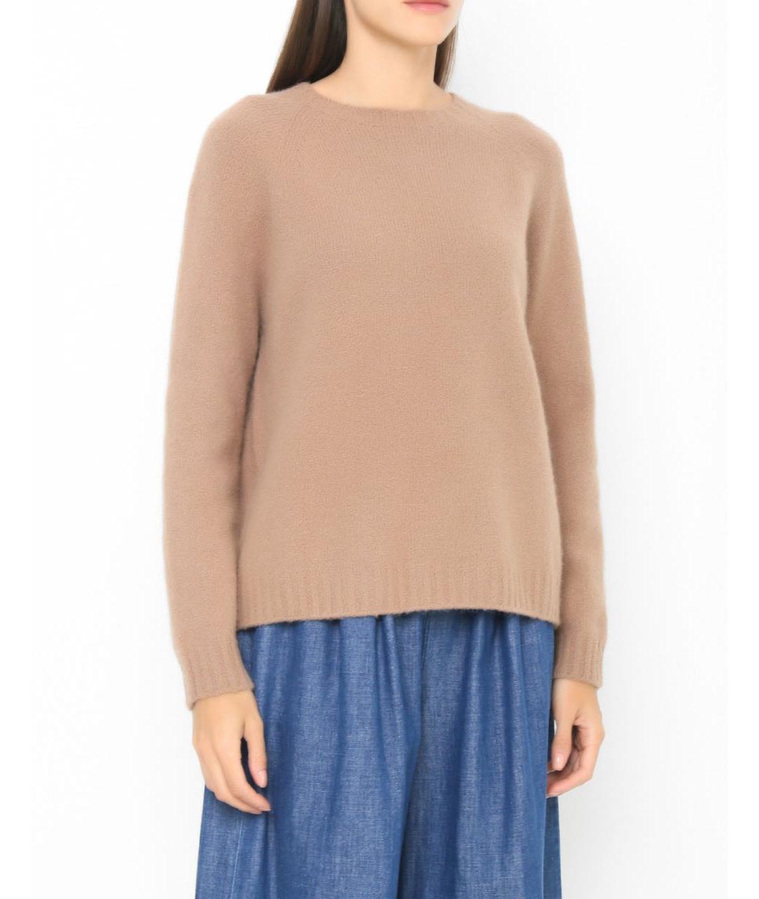 MAX MARA Бежевый шерстяной джемпер / свитер, фото 2