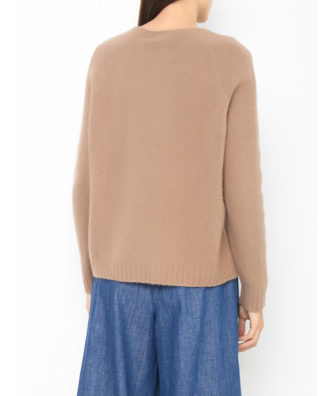 MAX MARA Бежевый шерстяной джемпер / свитер, фото 3