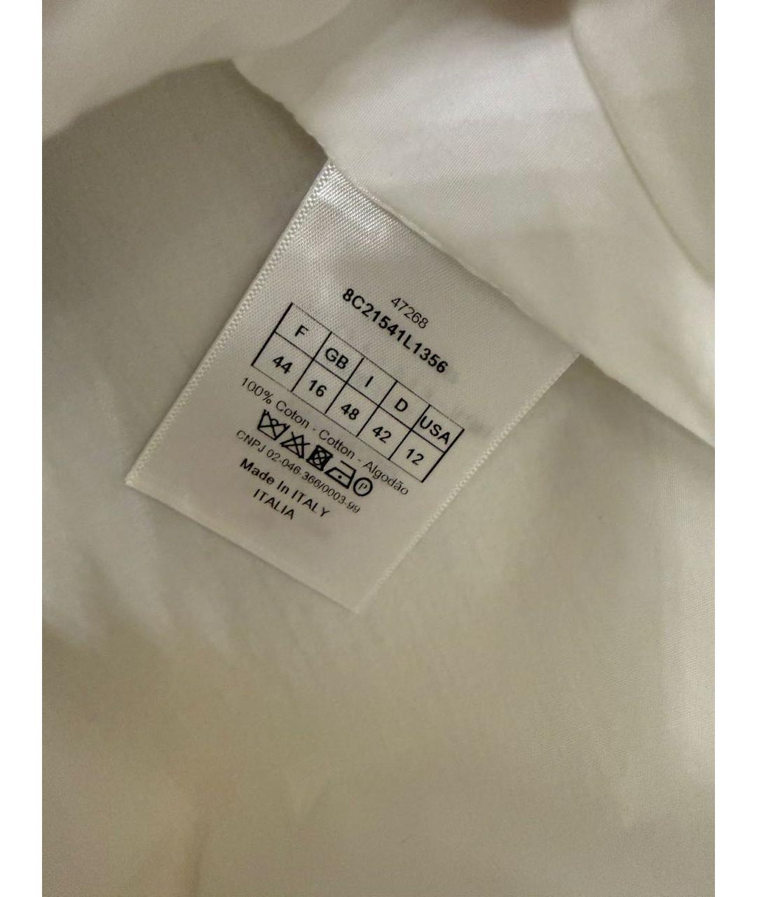 CHRISTIAN DIOR Белая хлопковая рубашка, фото 3