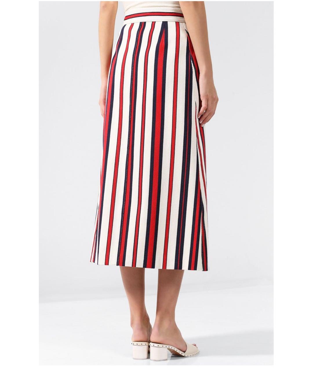 GUCCI Белая хлопковая юбка миди, фото 4