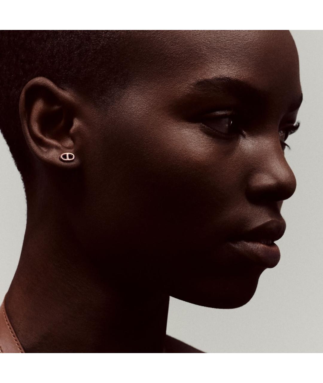 HERMES Золотые серьги из розового золота, фото 2