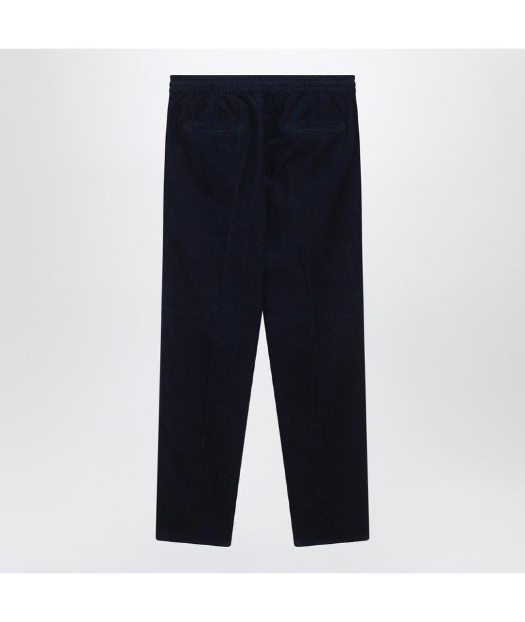BRUNELLO CUCINELLI Синие полиэстеровые повседневные брюки, фото 2