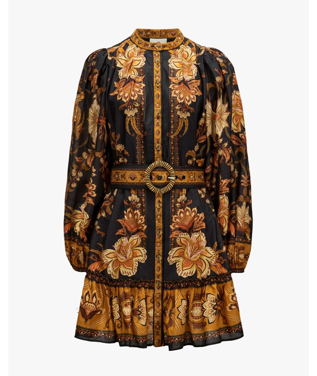 FARM RIO Черное хлопковое коктейльное платье, фото 1