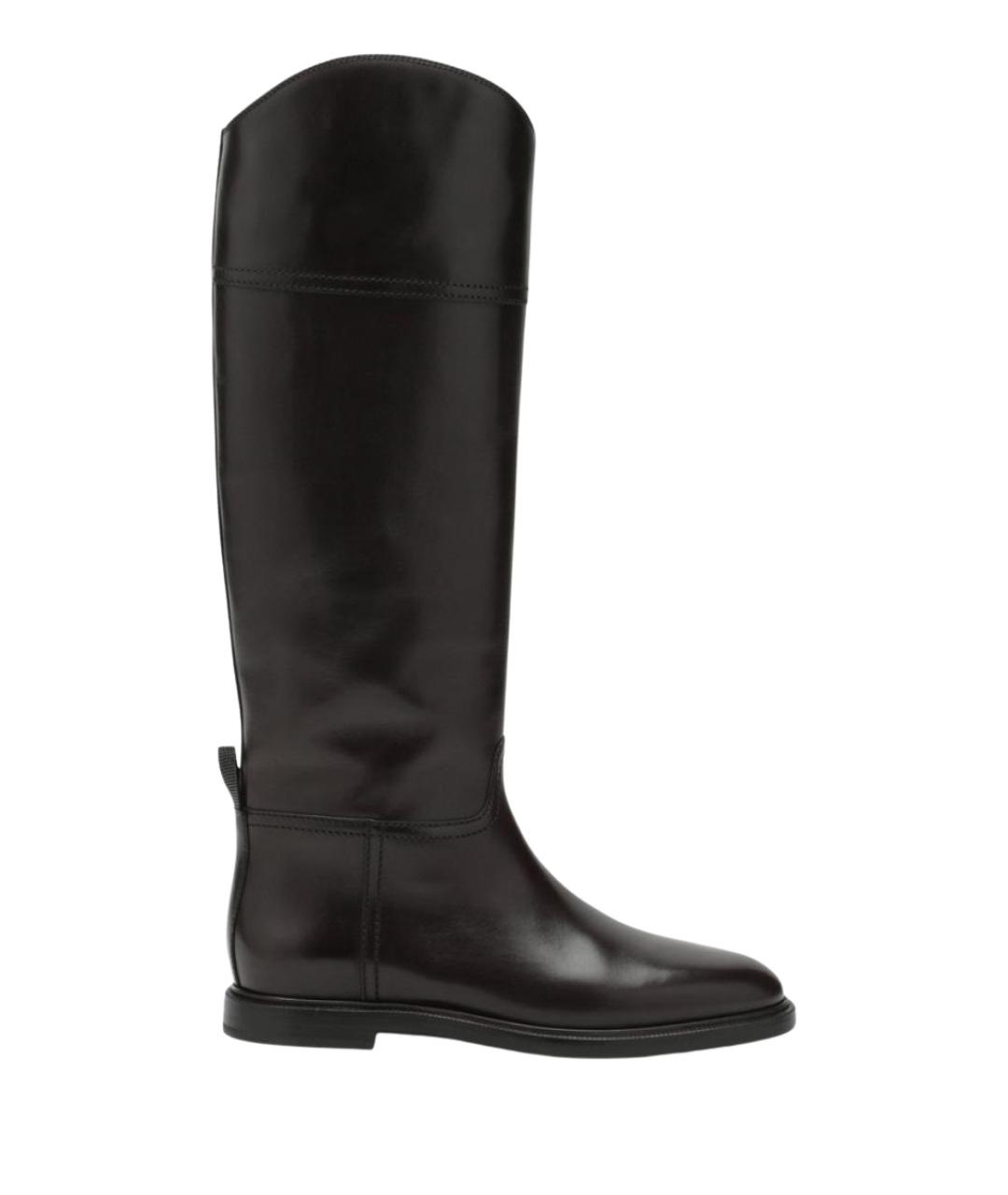 BRUNELLO CUCINELLI Коричневые кожаные сапоги, фото 1