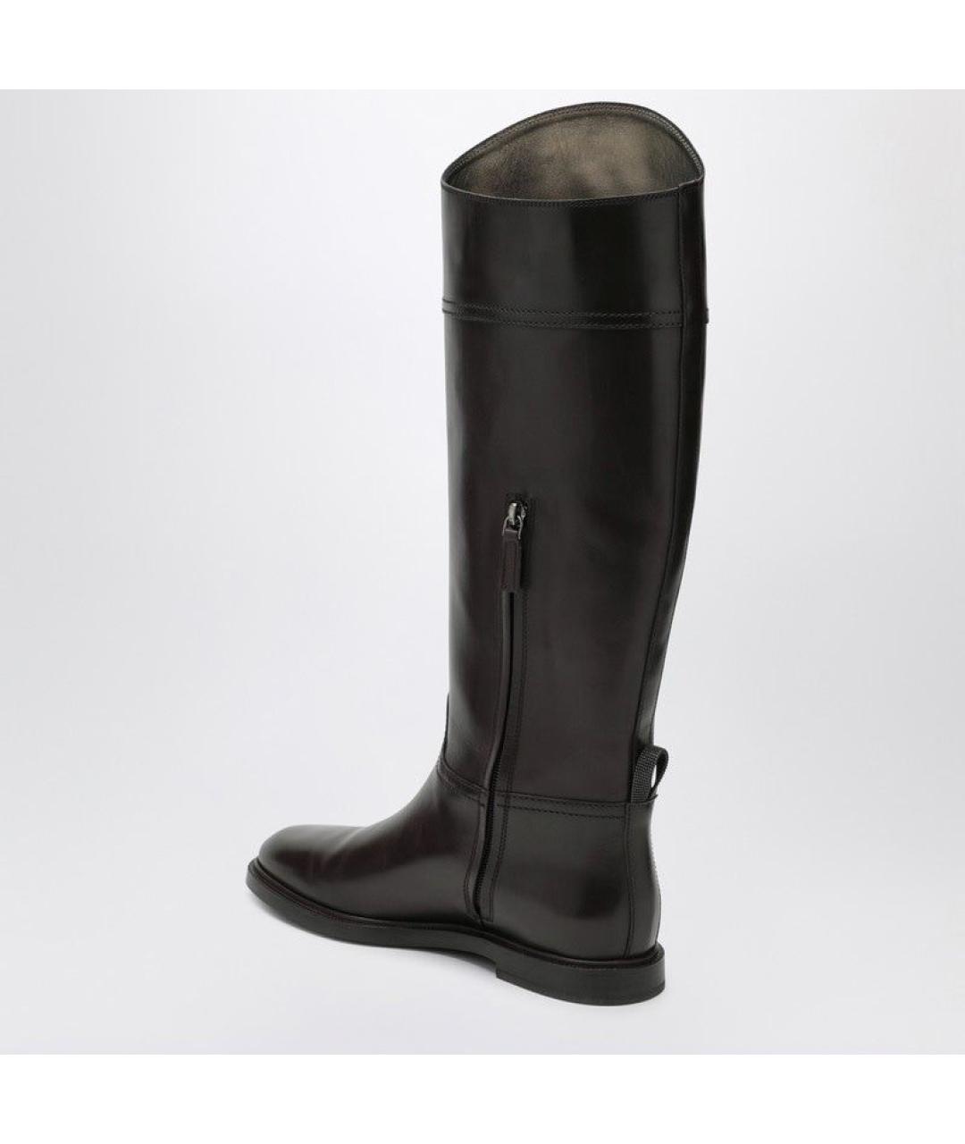 BRUNELLO CUCINELLI Коричневые кожаные сапоги, фото 3