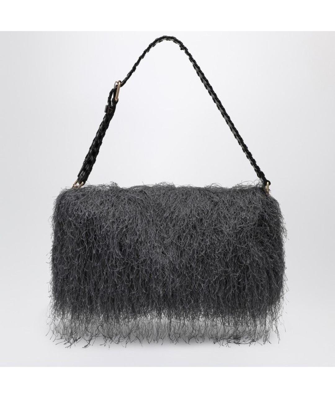 DRIES VAN NOTEN Серая синтетическая сумка через плечо, фото 2