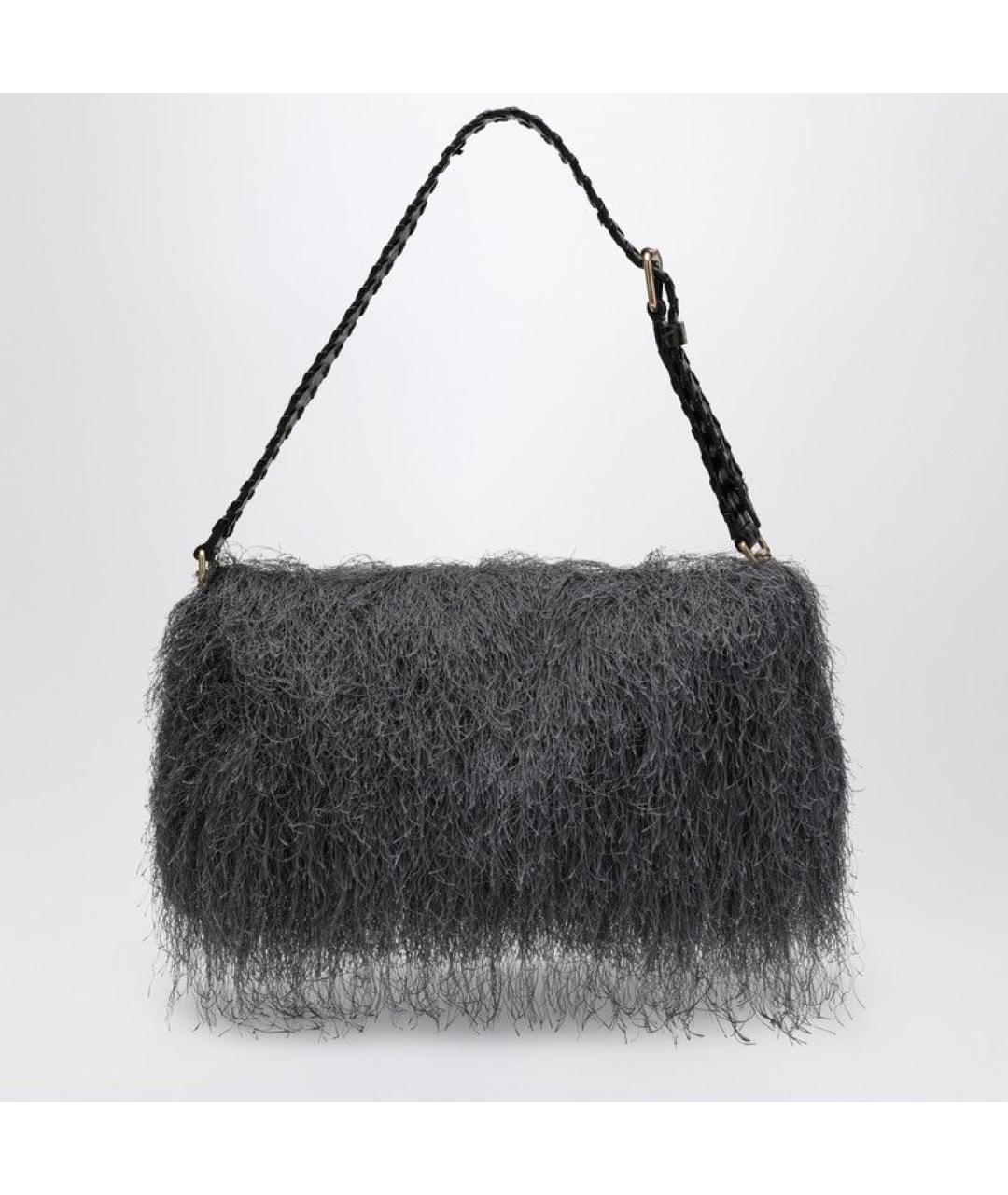 DRIES VAN NOTEN Серая синтетическая сумка через плечо, фото 3