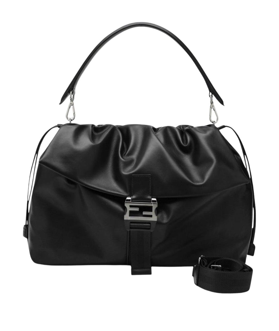 FENDI Черная кожаная сумка на плечо, фото 1