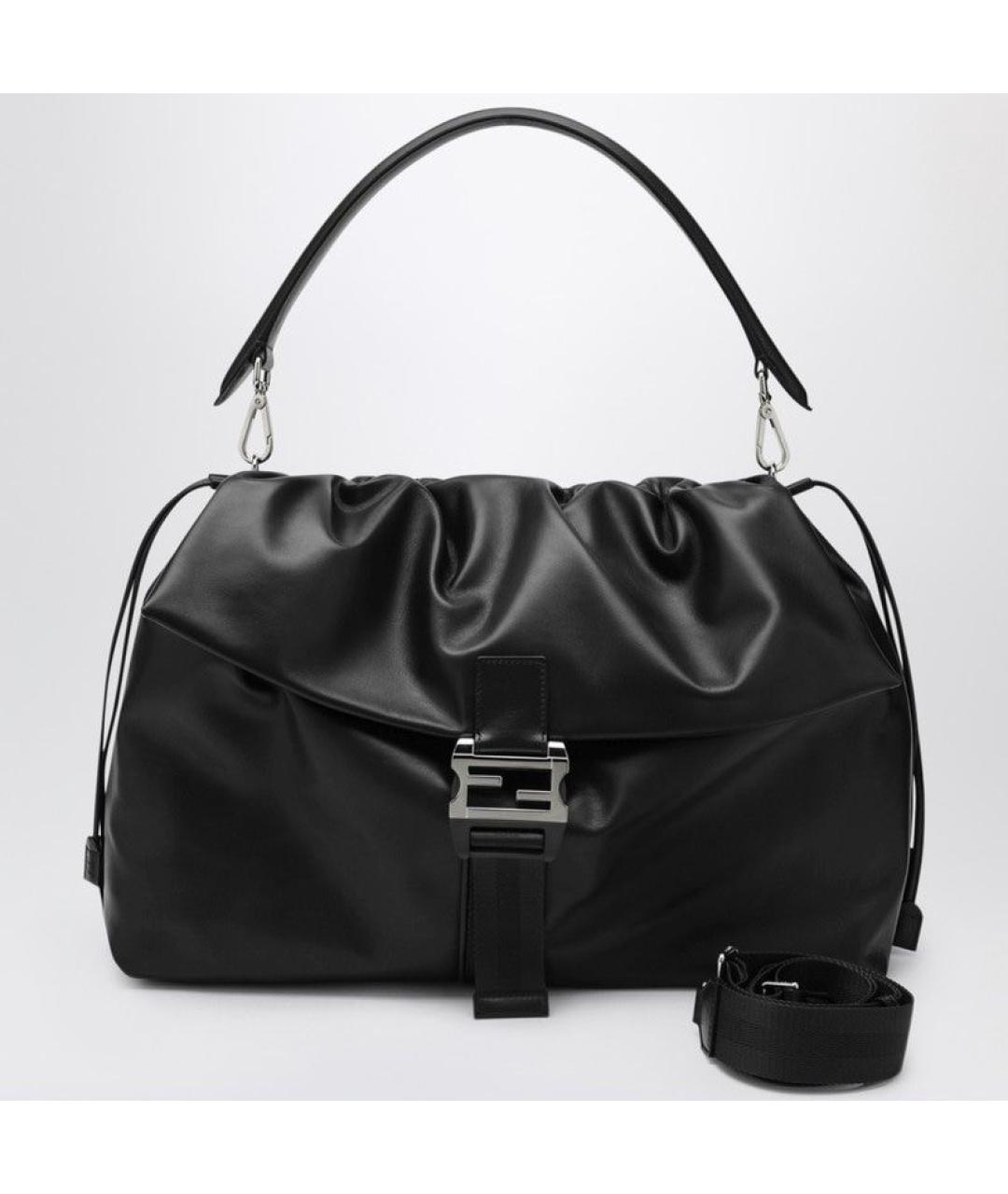 FENDI Черная кожаная сумка на плечо, фото 3