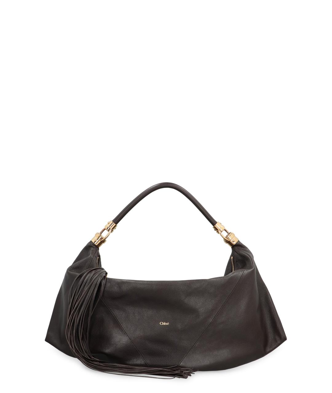 CHLOE Коричневая кожаная сумка через плечо, фото 1